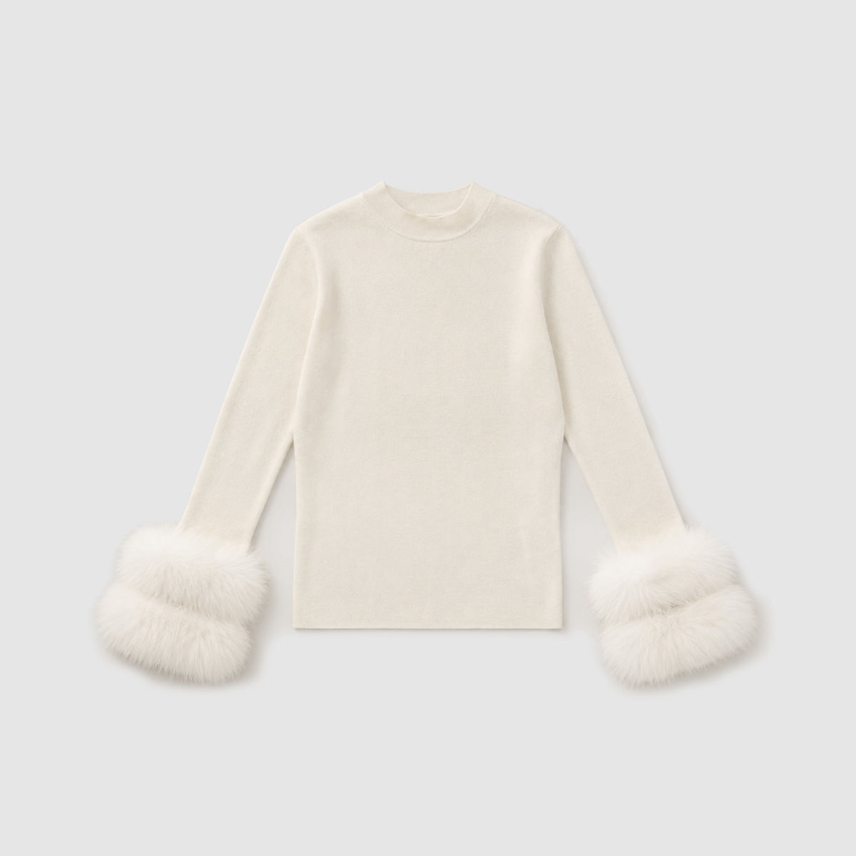 Tricot Punhos em Pele Natural