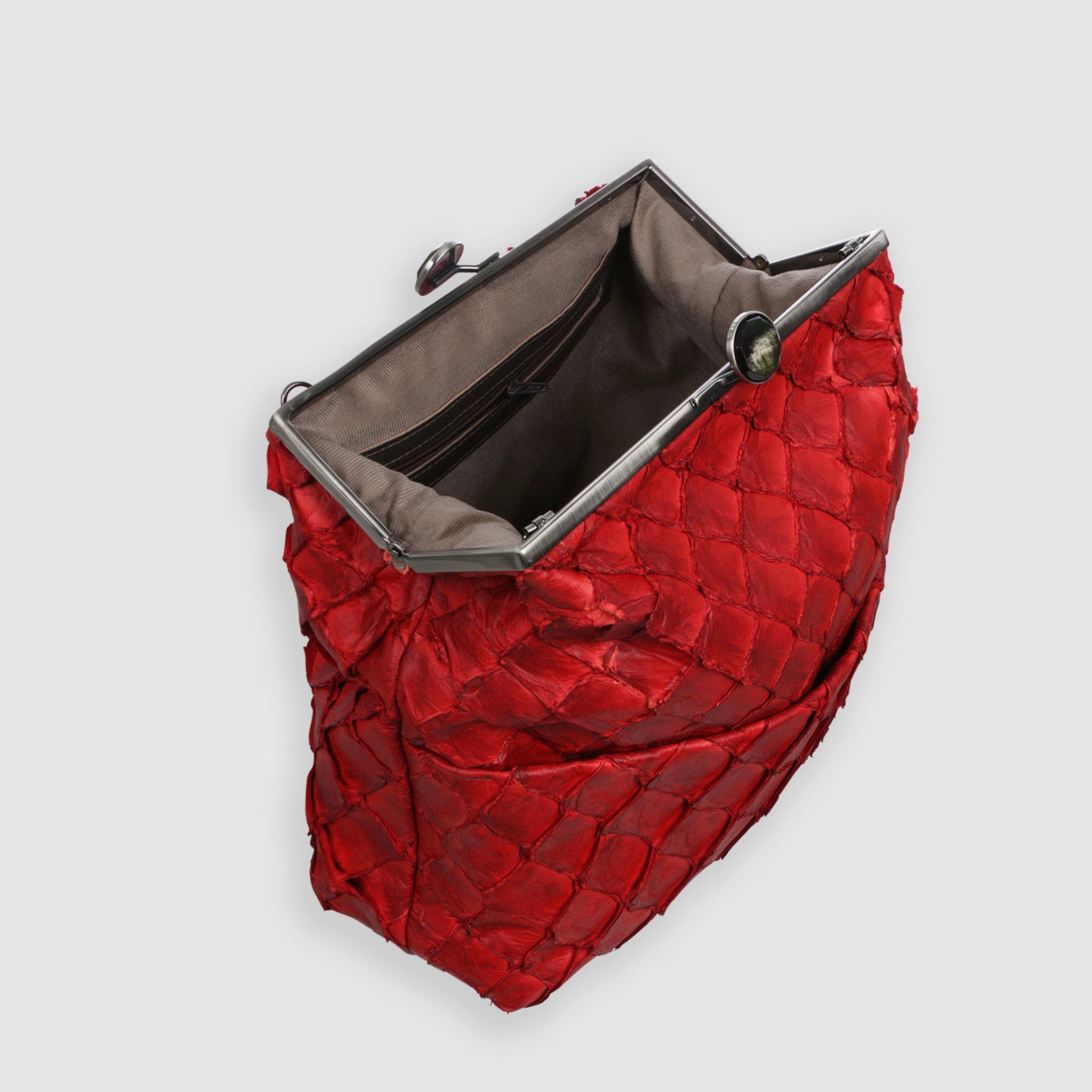 Bolsa Mochila Tucaneiro Couro Pirarucu