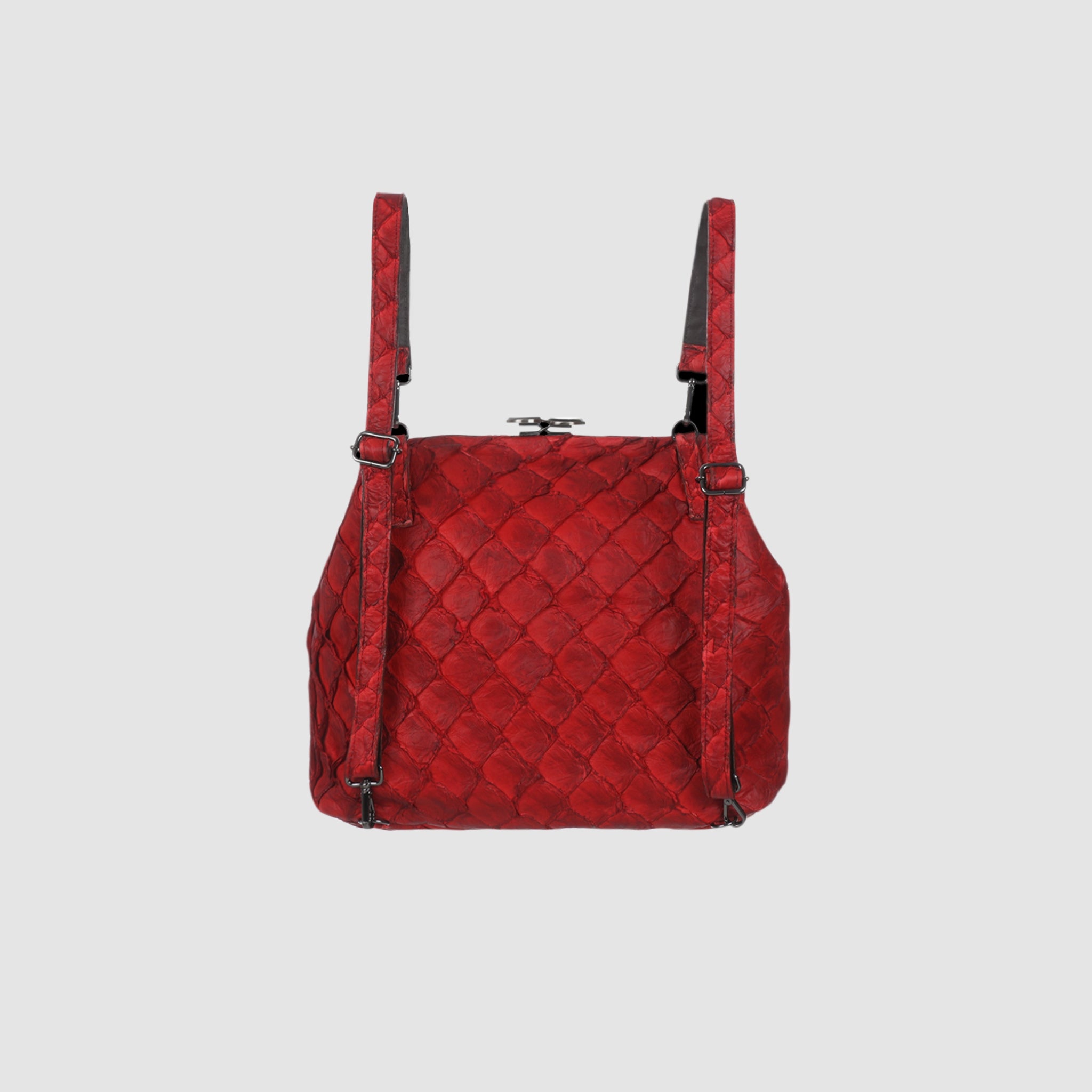 Bolsa Mochila Tucaneiro Couro Pirarucu