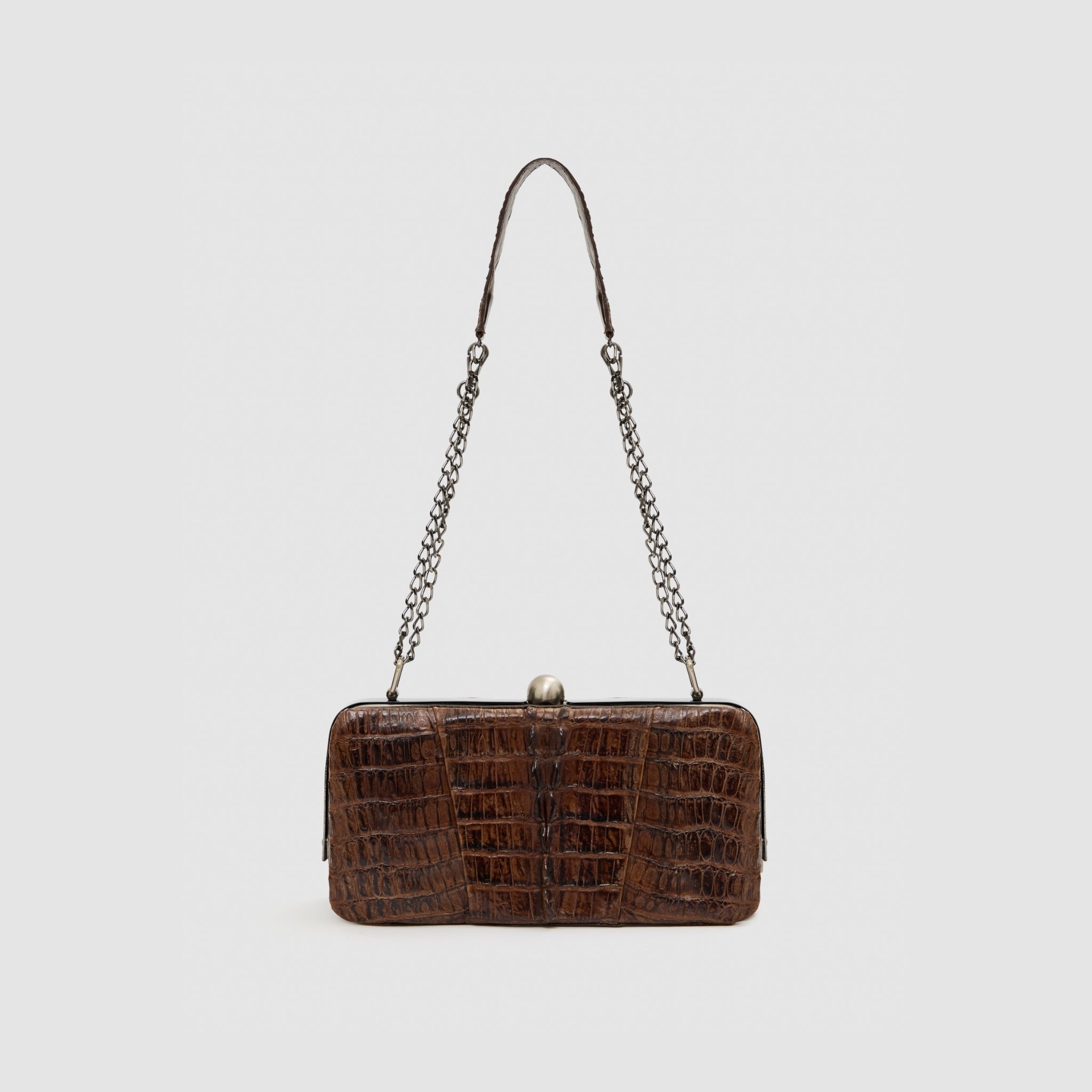 Clutch Ìris Couro Jacaré