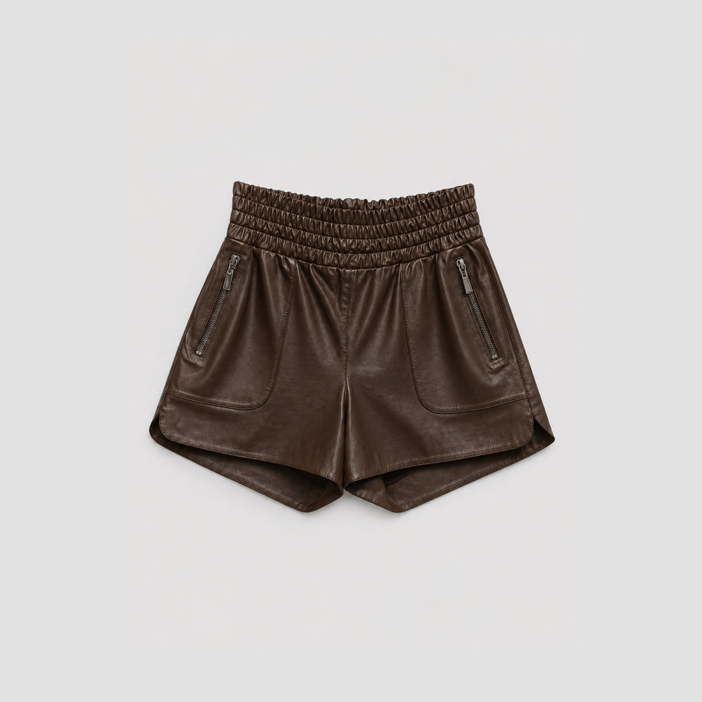 Shorts em Couro Legítimo