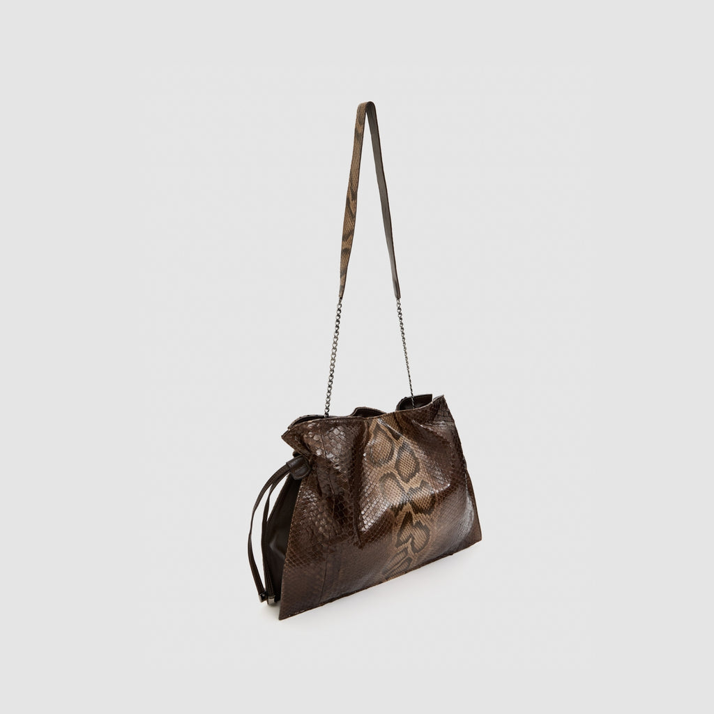 Bolsa Nina Couro Python Moluro