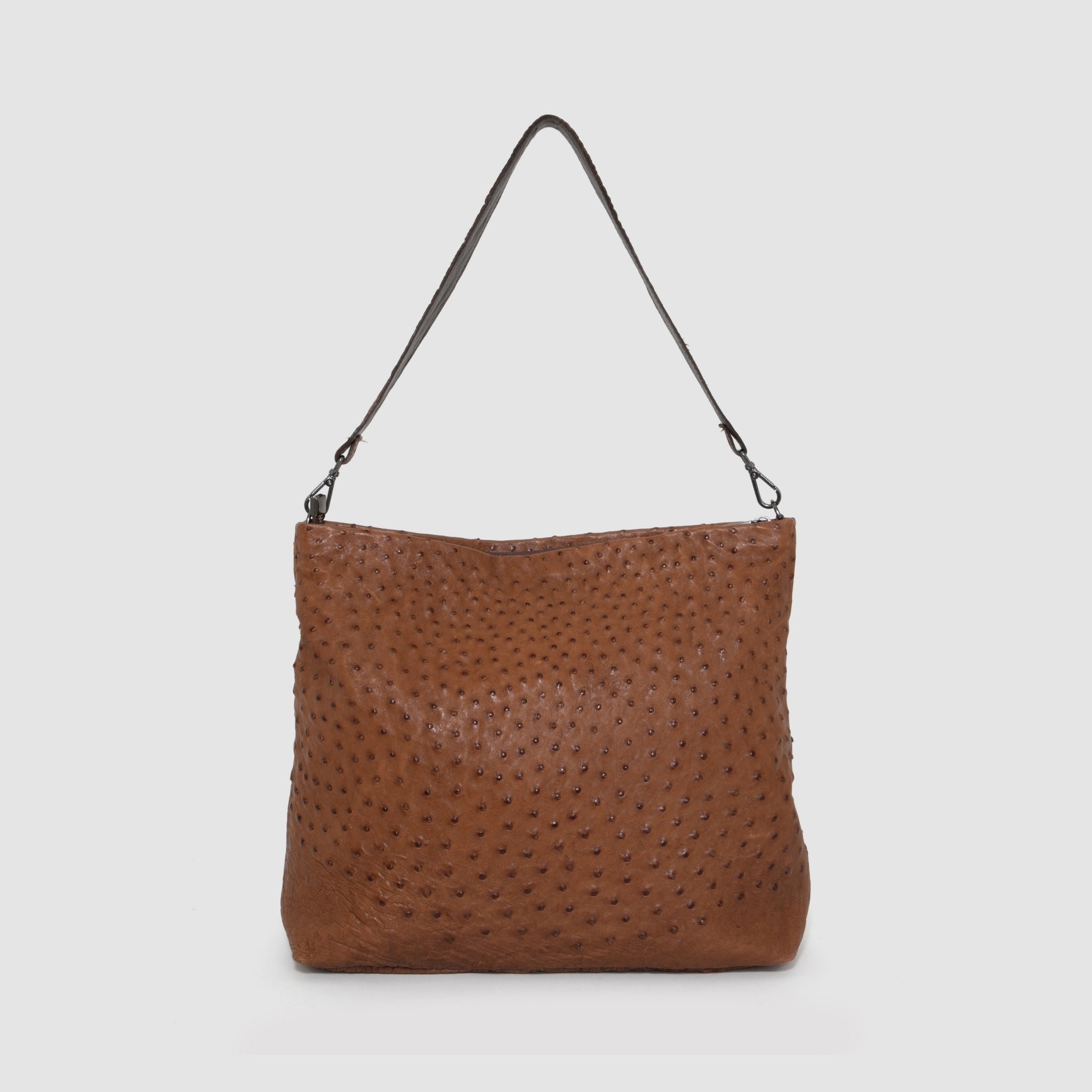 Bolsa Mochila Cumbaru Couro Avestruz