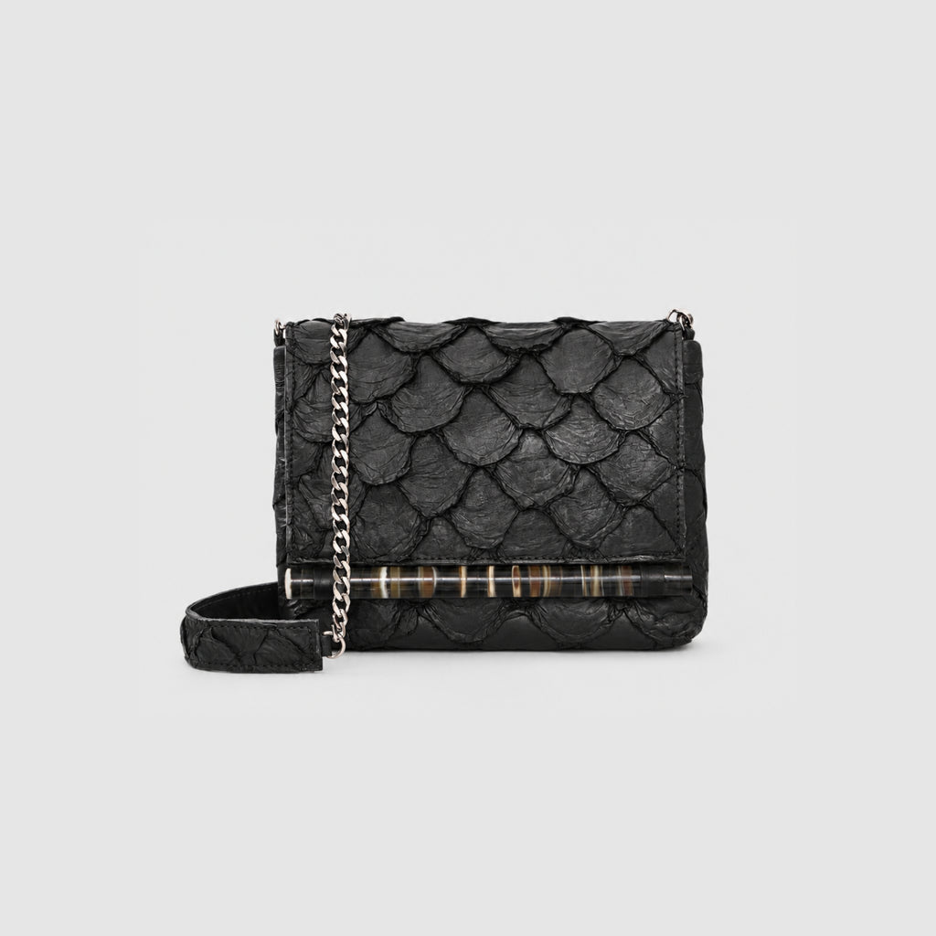 Bolsa Braúna Couro Pirarucu