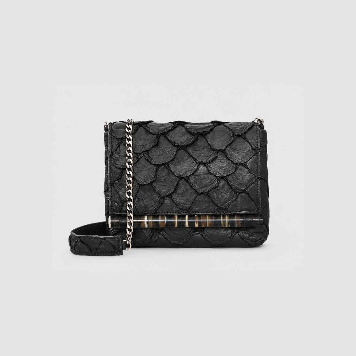 Bolsa Braúna Couro Pirarucu