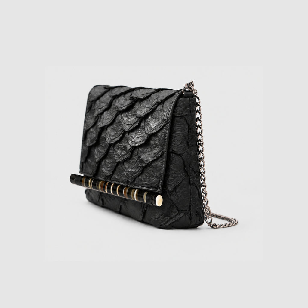 Bolsa Braúna Couro Pirarucu