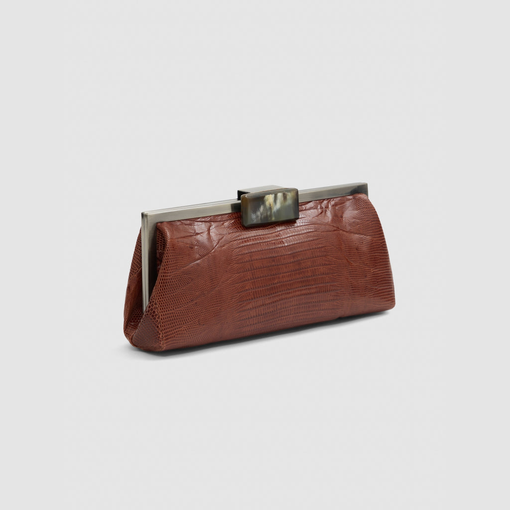 Clutch Cotijuba Couro Lezard