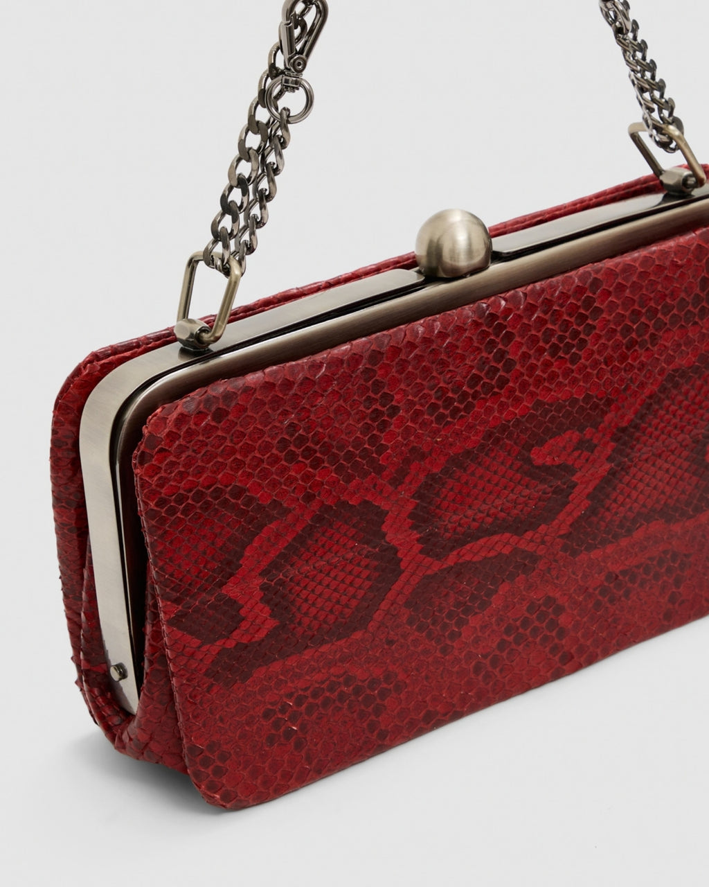 Clutch Íris Couro Python Moluro