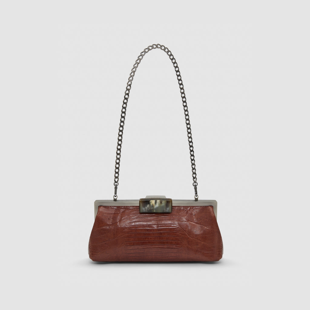 Clutch Cotijuba Couro Lezard