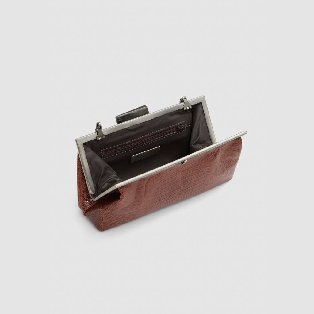 Clutch Cotijuba Couro Lezard