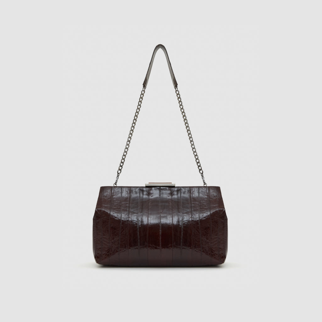 Clutch Cametá Couro Enguia