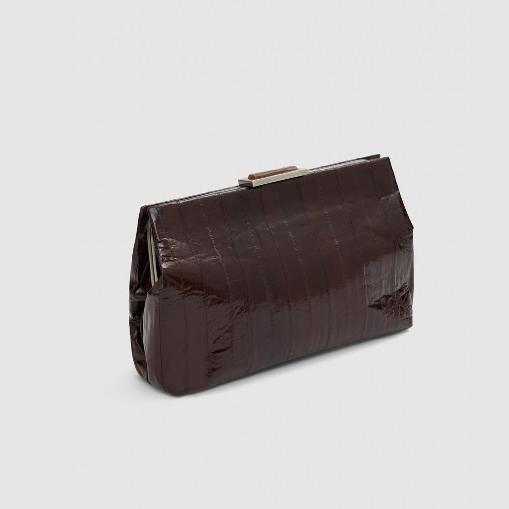 Clutch Cametá Couro Enguia