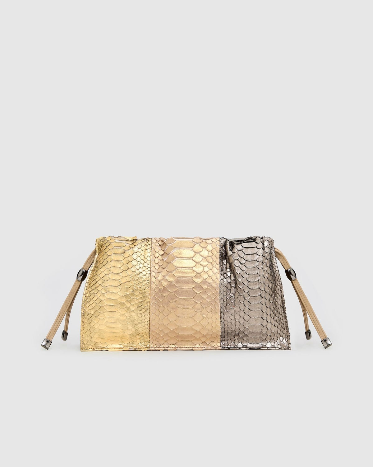 Bolsa Vinci Couro Python Patchwork