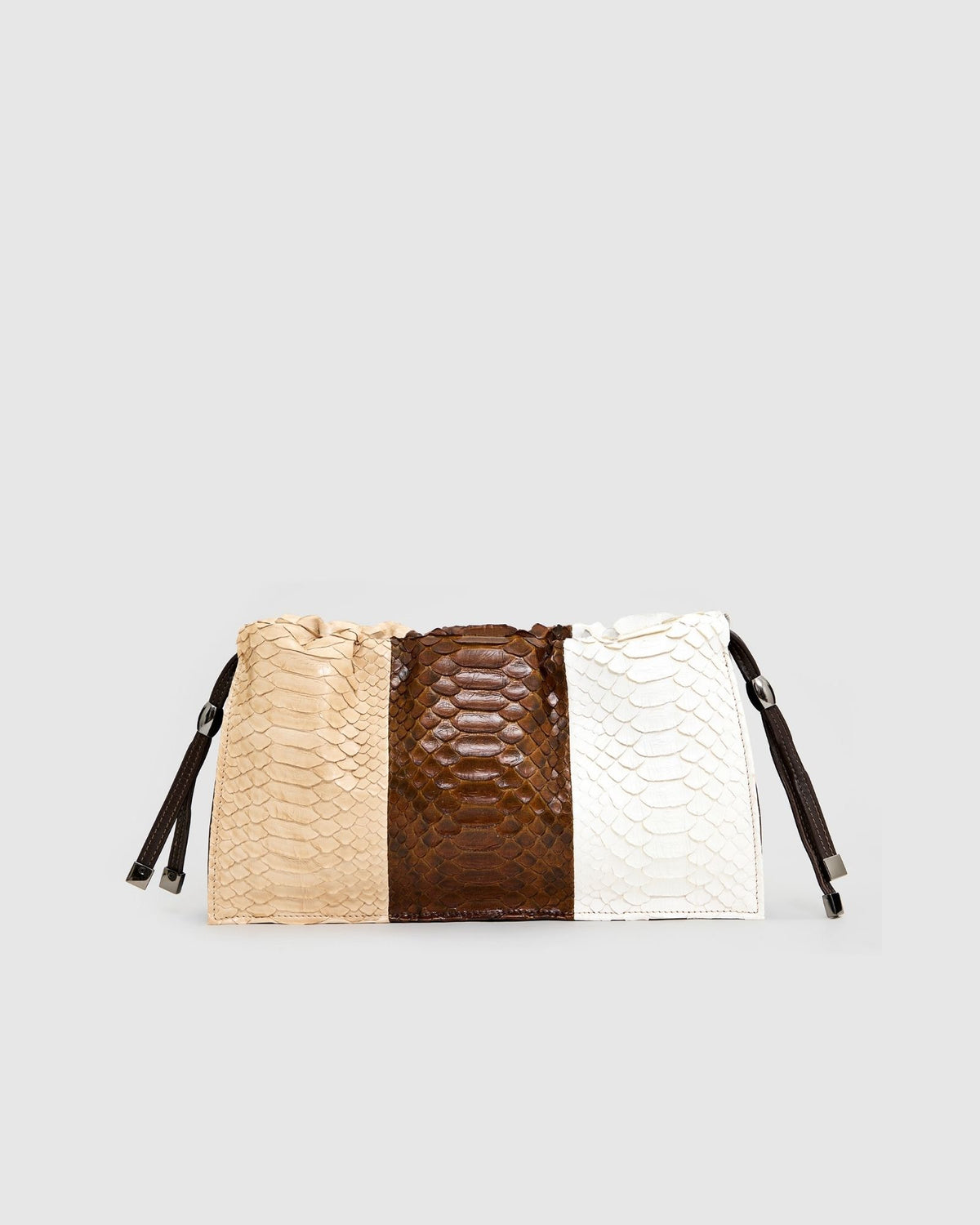 Bolsa Vinci Couro Python Patchwork