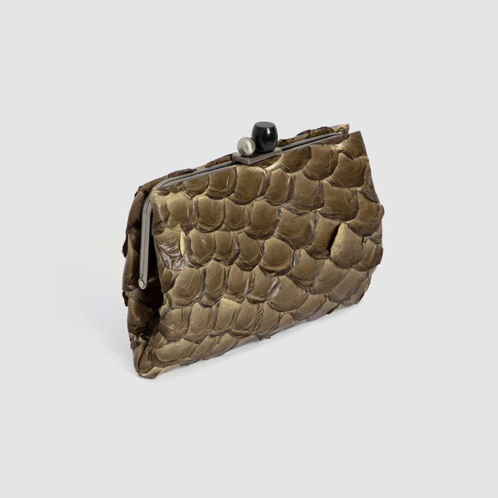 Clutch Maya Couro Pirarucu