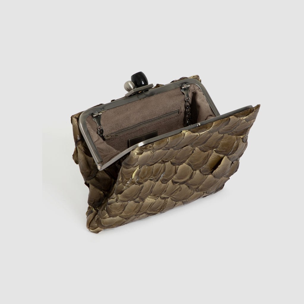 Clutch Maya Couro Pirarucu