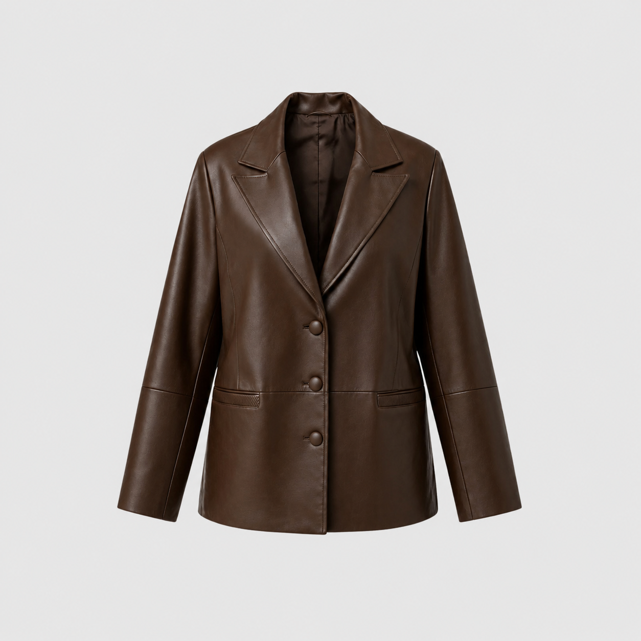 Blazer Clássico Oversized Couro Legítimo