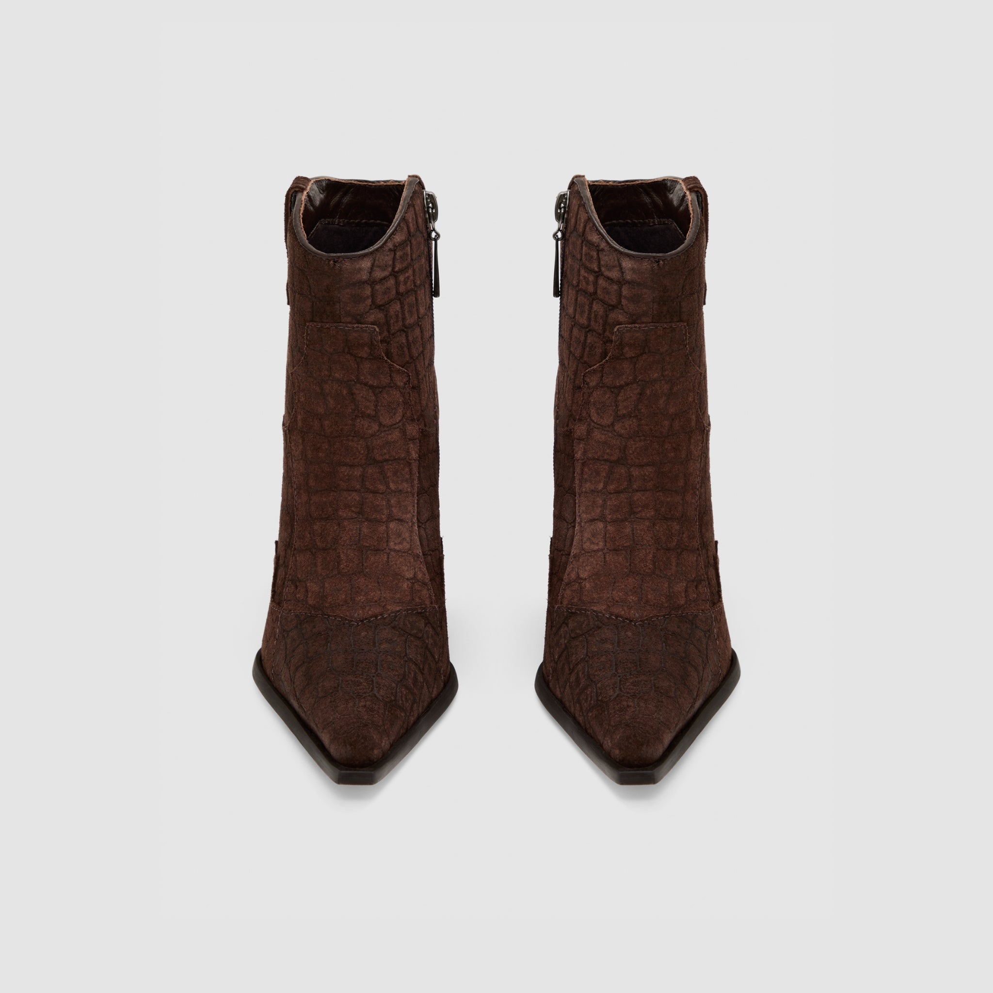 Bota Texana Croco Camurça