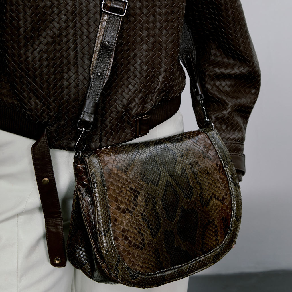 Bolsa Monalisa Couro Python Moluro