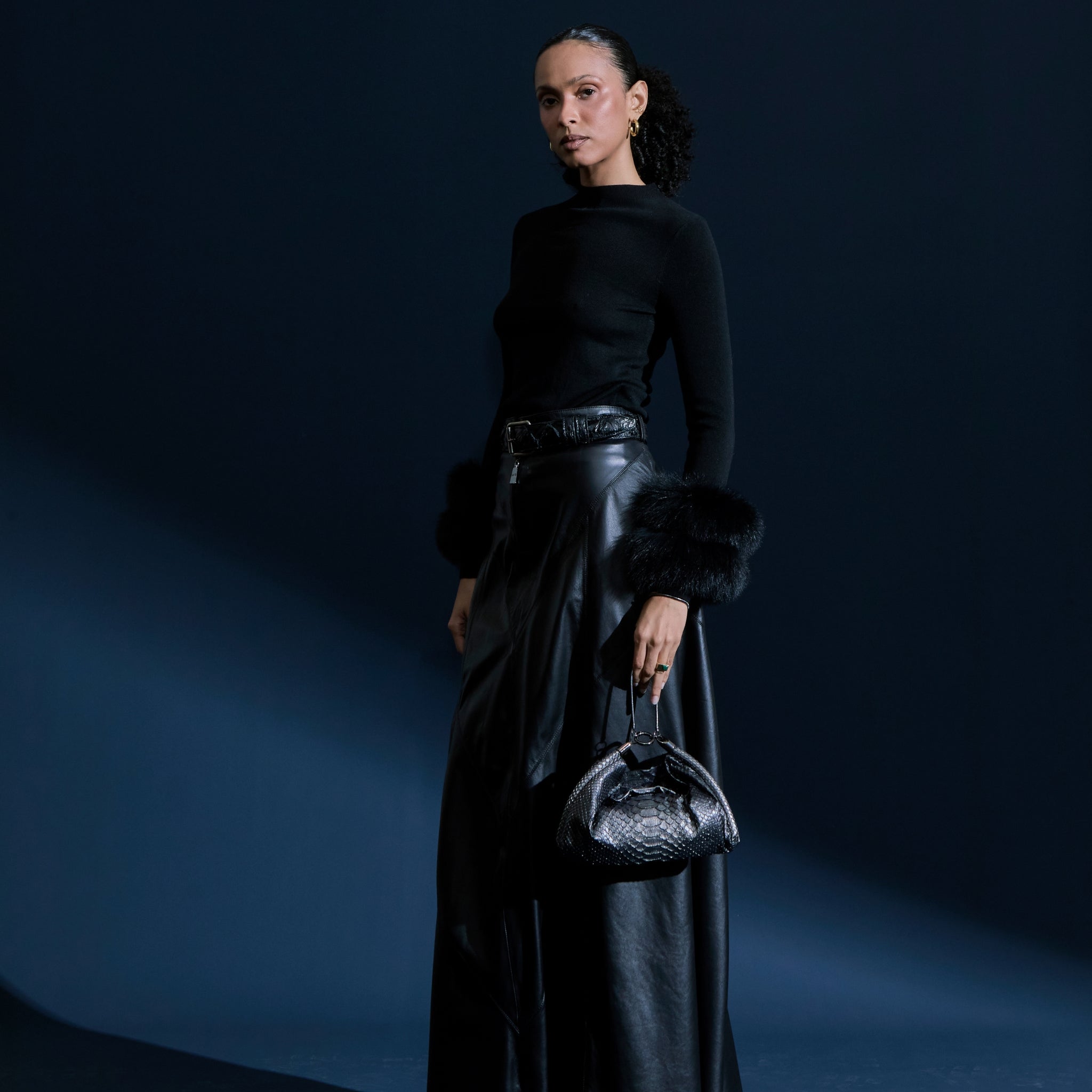BOLSA ANGELA COURO PYTHON