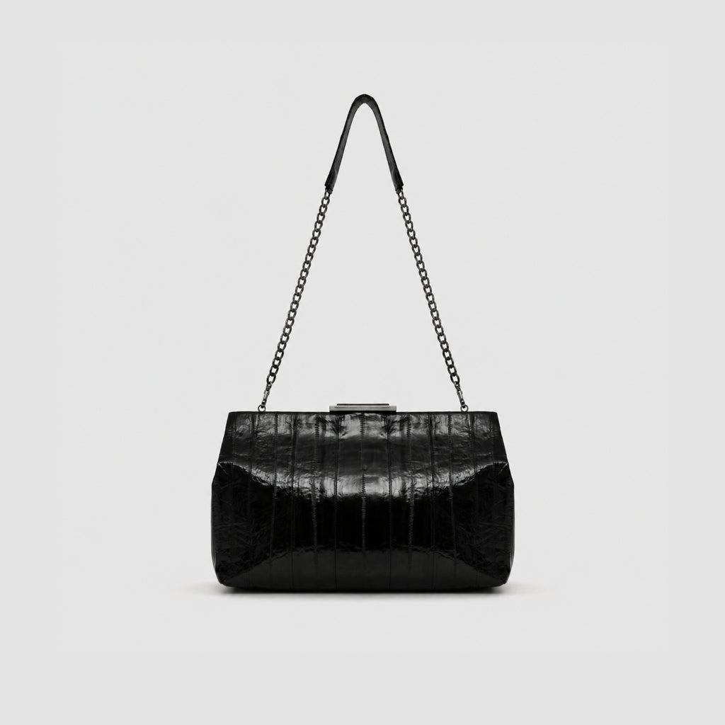 Clutch Cametá Couro Enguia
