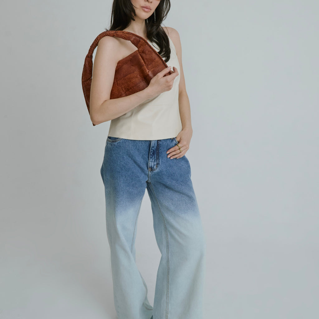 Calça Reta Degradê Jeans