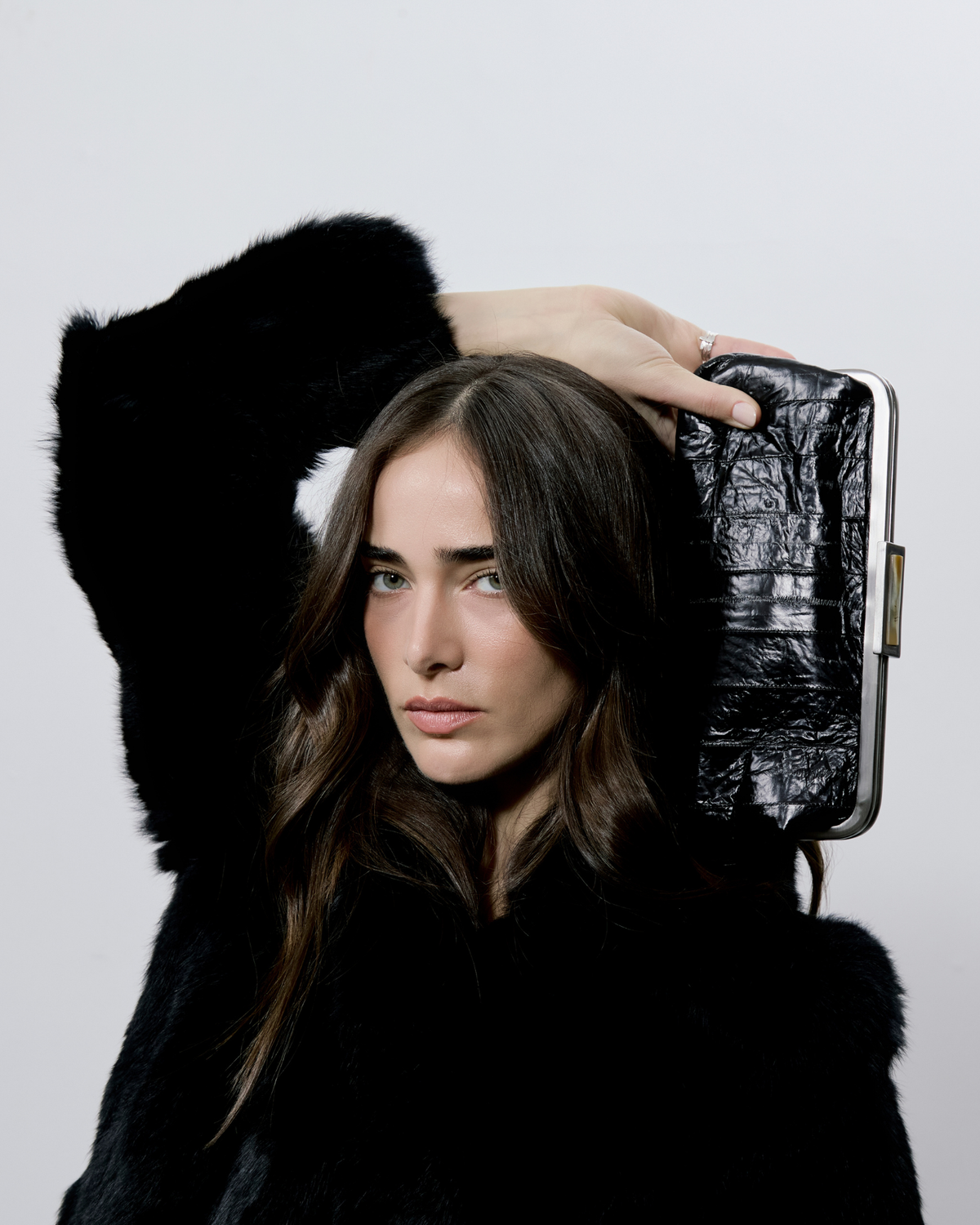 Clutch Potira Couro Enguia