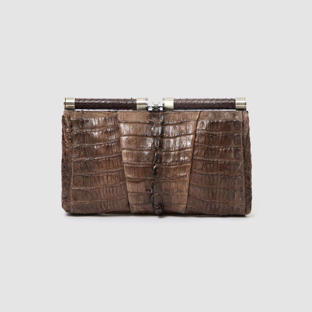 Clutch Ariramba Couro de Jacaré