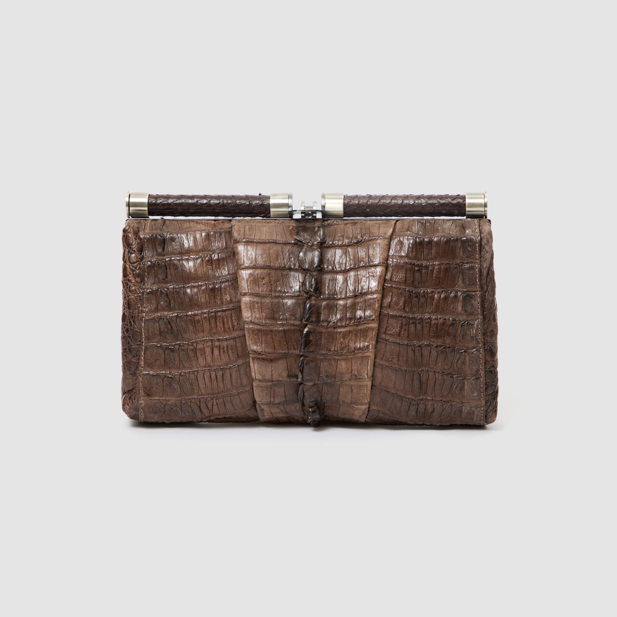 Clutch Ariramba Couro de Jacaré