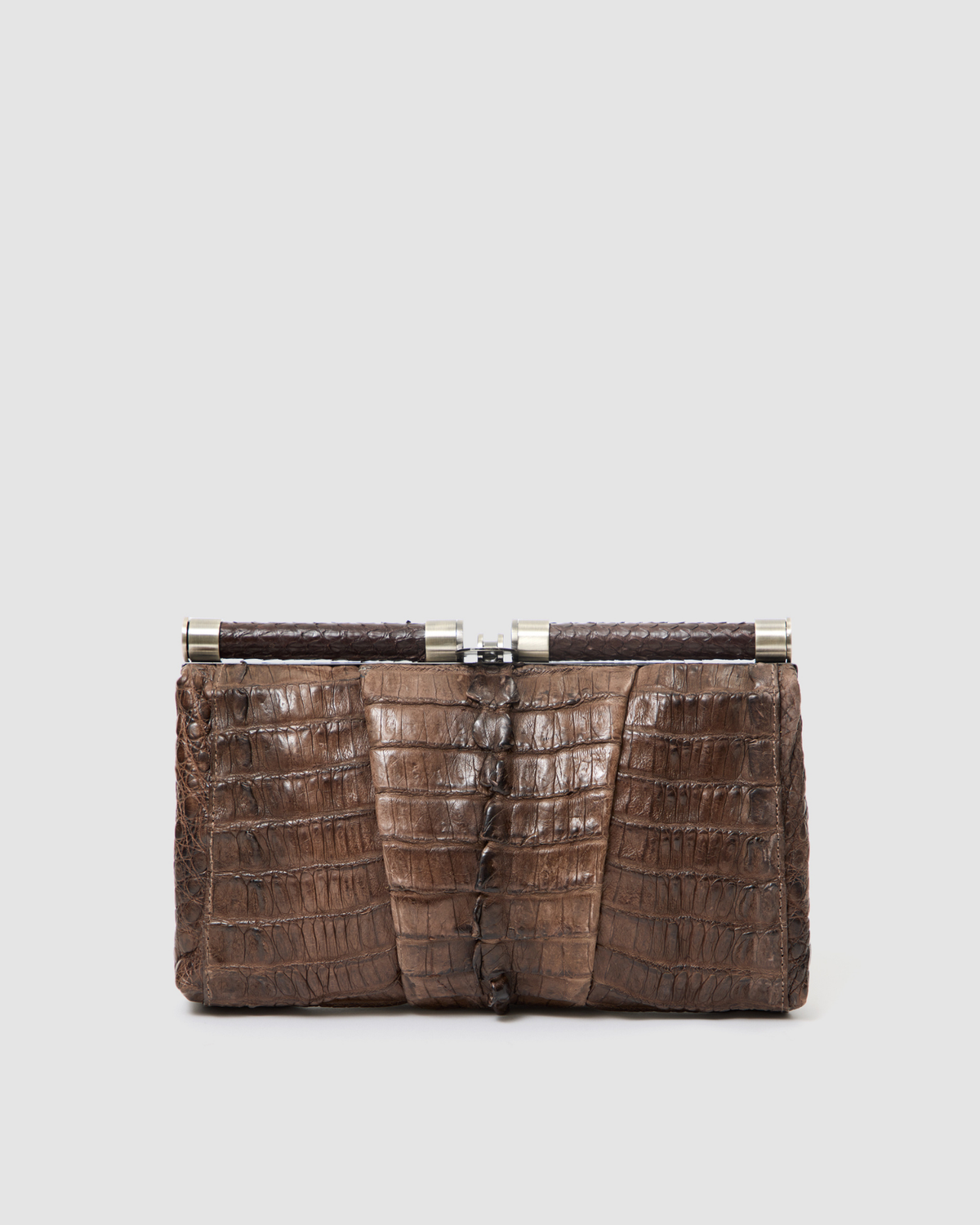 Clutch Ariramba Couro de Jacaré