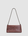 Bolsa Flora Couro Python Moluro