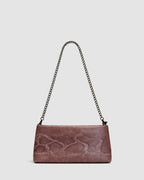 Bolsa Flora Couro Python Moluro