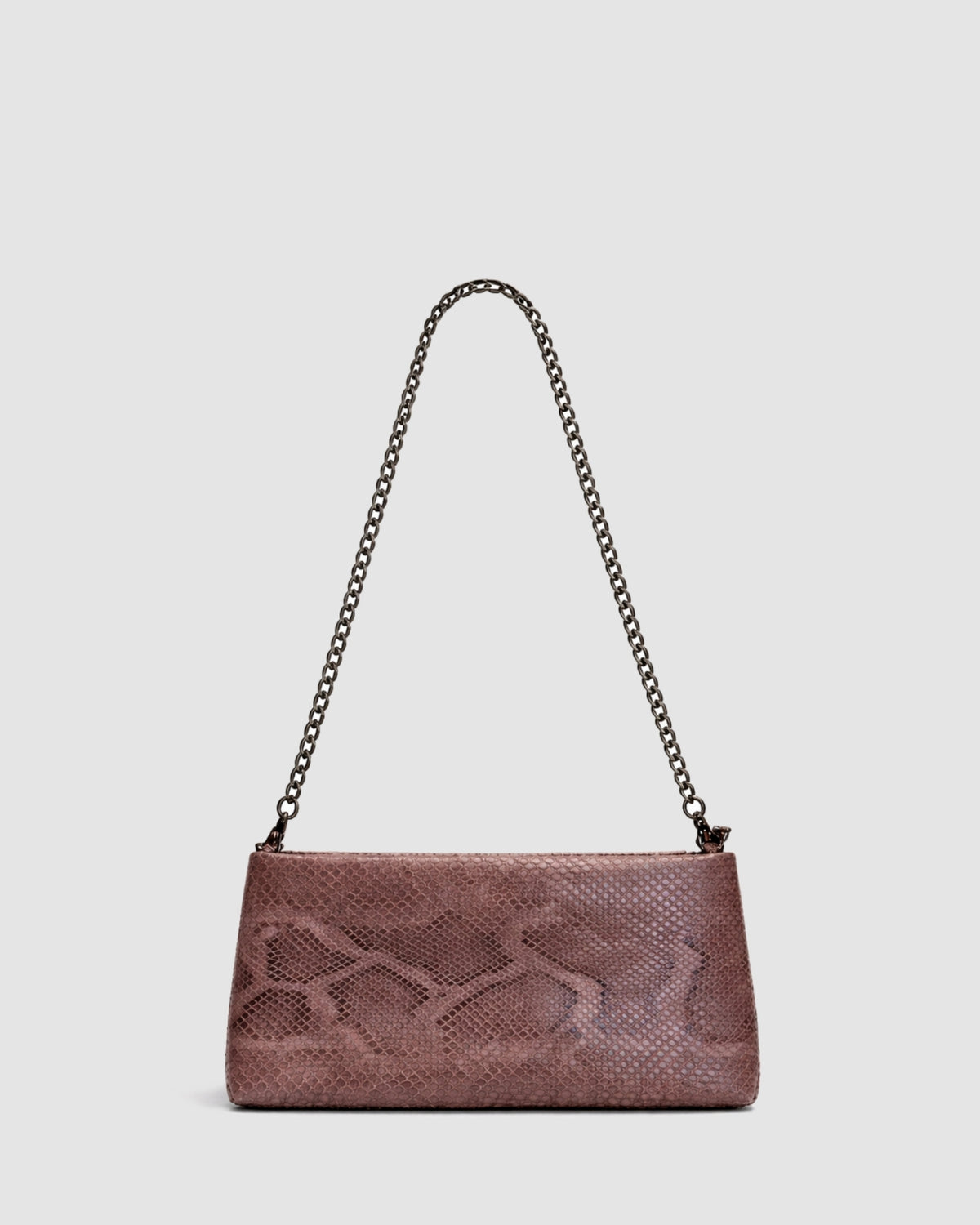 Bolsa Flora Couro Python Moluro